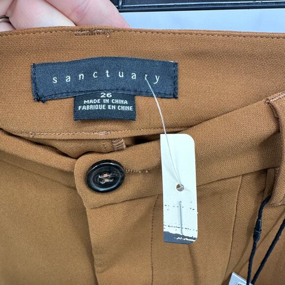 SANCTUARY NWT Noho Split Hem Dress Trouser Pant in Warm Dark Khaki // 26 - Picture 12 of 12